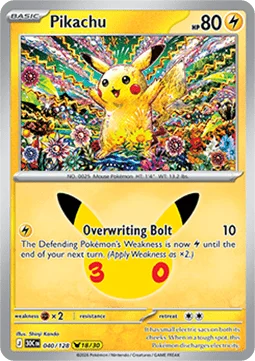 Pikachu – 040/128 – Pikachu Rare