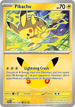 Pikachu – 051/128 – Pikachu Rare