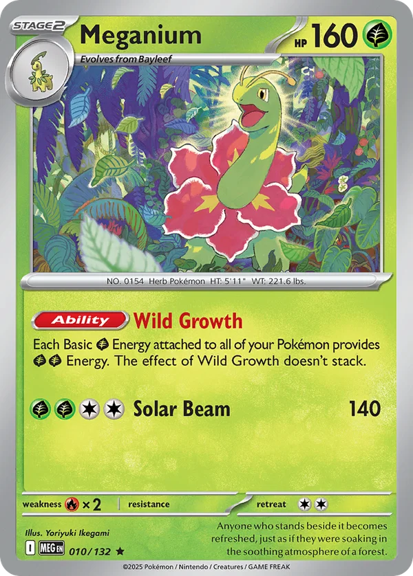 Meganium – 010/132 – Rare – Holo Foil