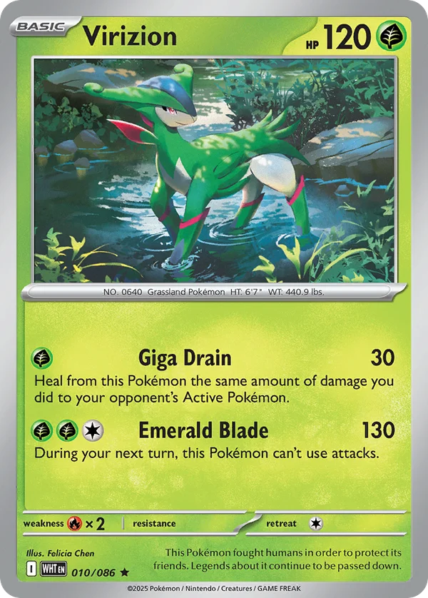 Virizion – 010/086 – Rare – Holo Foil
