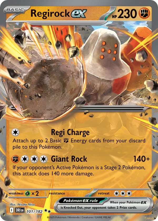 Regirock ex – 101/182 – Double Rare