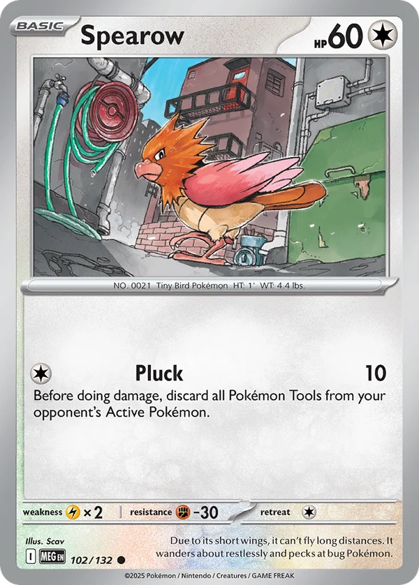 Spearow – 102/132 – Common – Reverse Holo