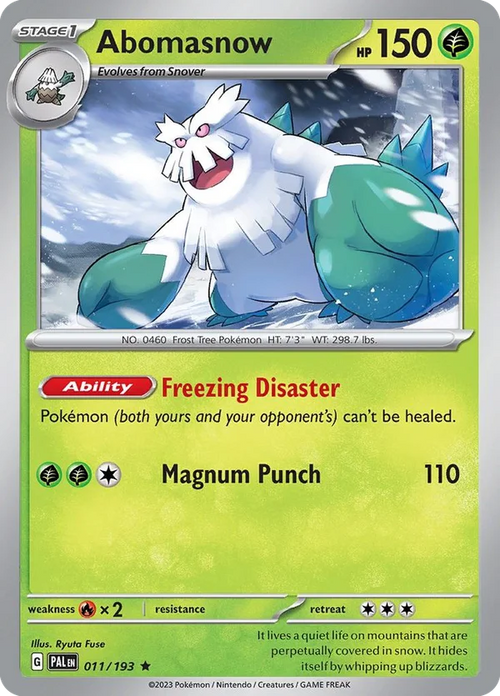 Abomasnow – 011/193 – Rare – Holo Foil