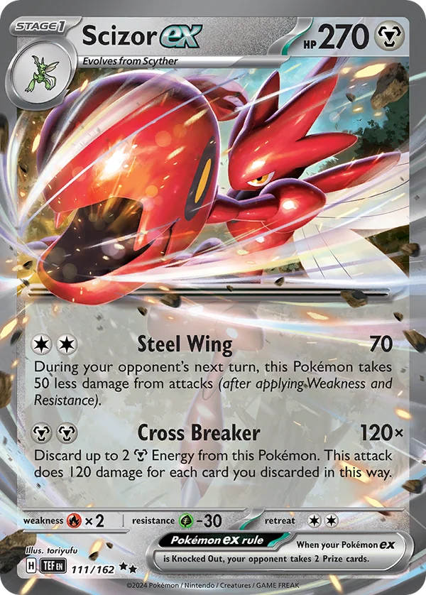 Scizor ex – 111/162 – Double Rare