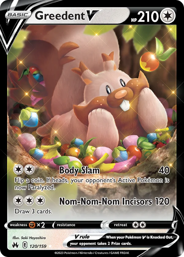 Greedent V – 120/159 – Rare Holo V