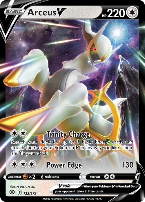 Arceus V – 122/172 – Rare Holo V