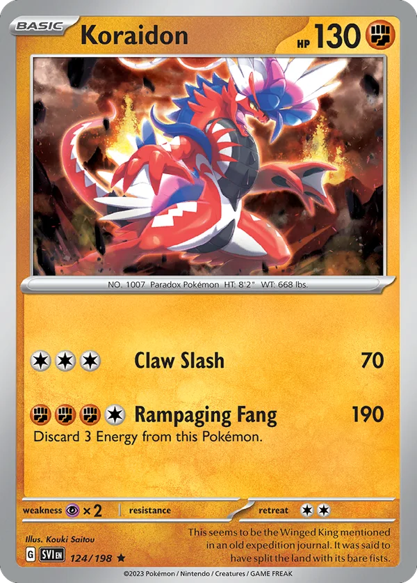 Koraidon – 124/198 – Rare – Holo Foil