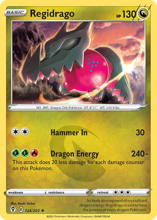 Regidrago – 124/203 – Rare Holo – Holo Foil
