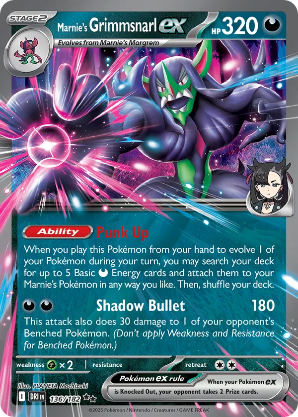 Marnie's Grimmsnarl ex – 136/182 – Double Rare