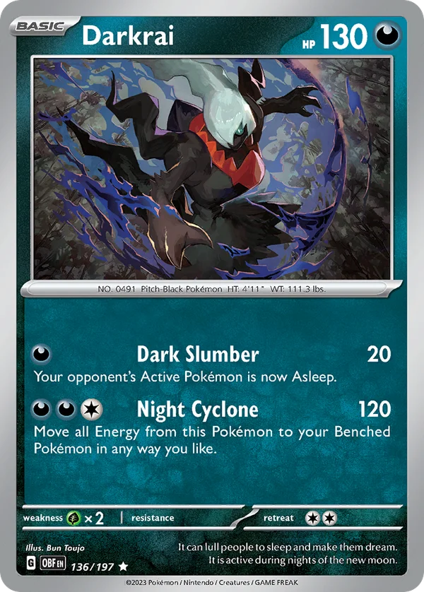Darkrai – 136/197 – Rare – Holo Foil