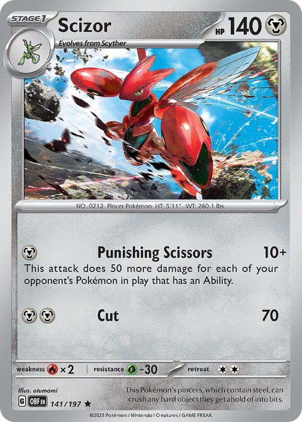 Scizor – 141/197 – Rare – Holo Foil