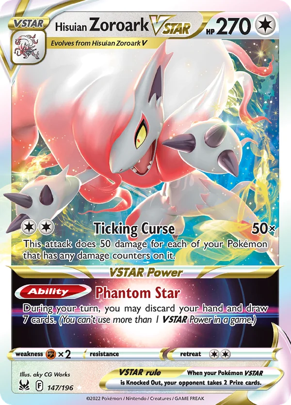 Hisuian Zoroark VSTAR – 147/196 – Rare Holo VSTAR