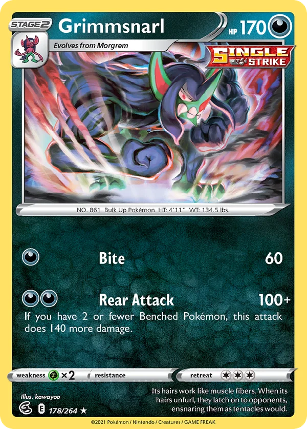 Grimmsnarl – 178/264 – Rare Holo – Holo Foil
