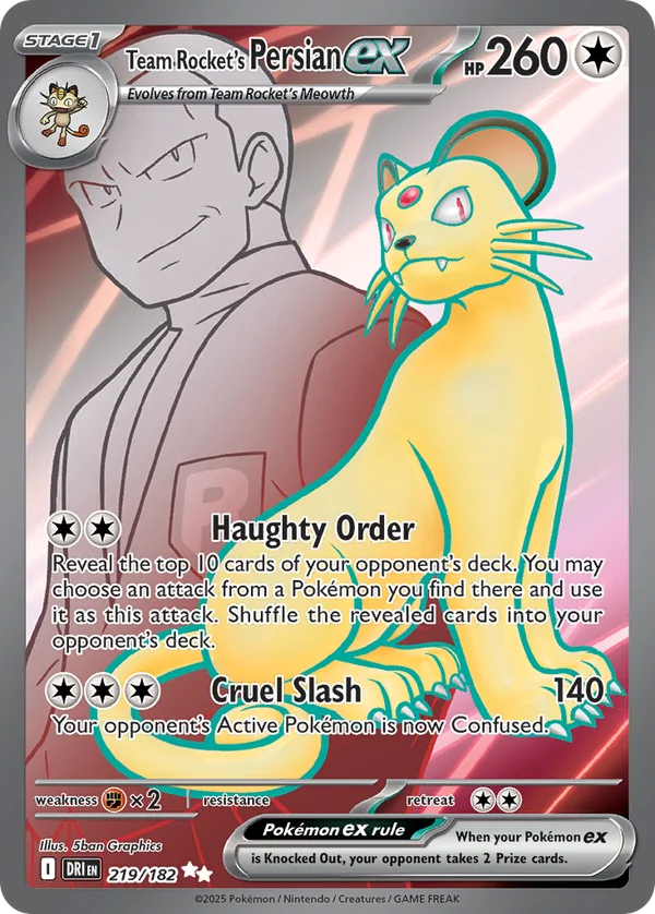 Team Rocket's Persian ex – 219/182 – Ultra Rare