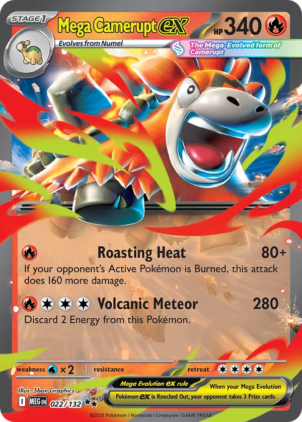 Mega Camerupt ex – 022/132 – Double Rare