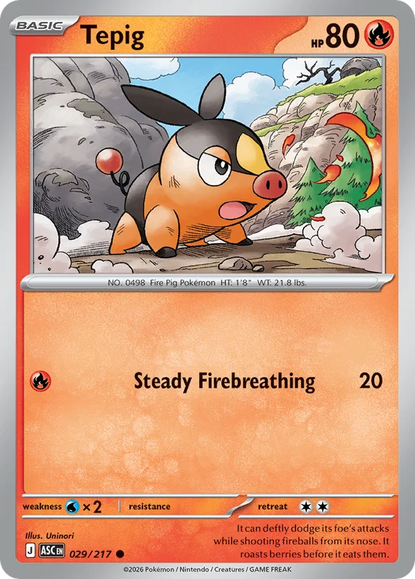 Tepig – 029/217 – Common – Reverse Holo