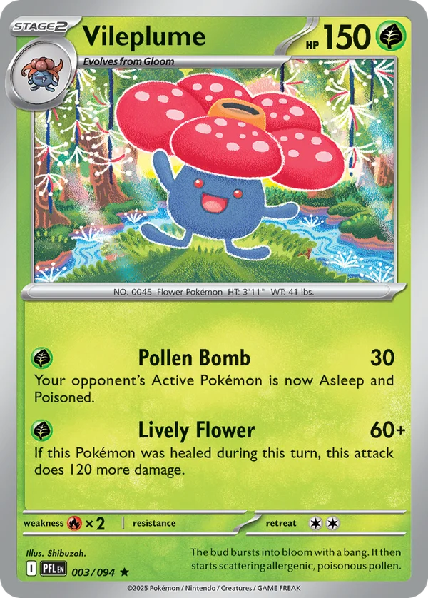 Vileplume – 003/094 – Rare – Holo Foil