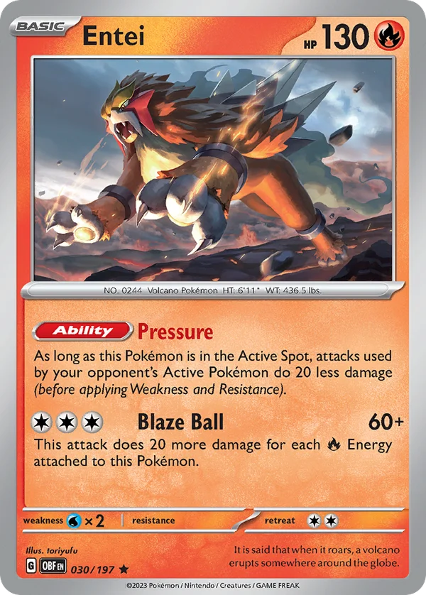 Entei – 030/197 – Rare – Holo Foil