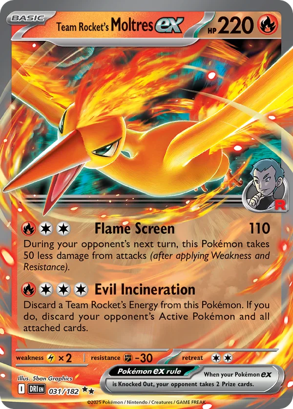 Team Rocket's Moltres ex – 031/182 – Double Rare