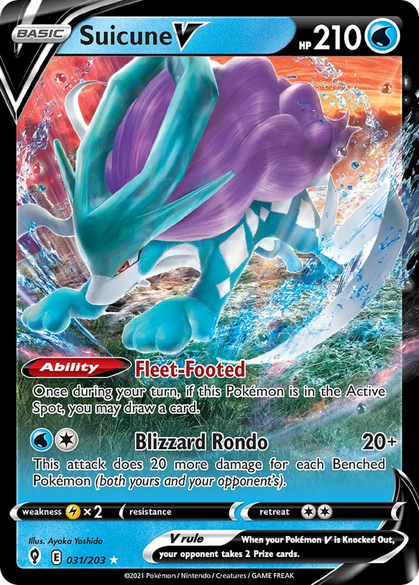 Suicune V – 031/203 – Rare Holo V
