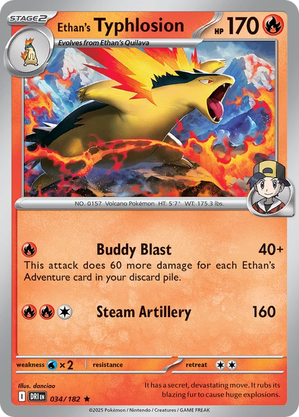 Ethan's Typhlosion – 034/182 – Rare – Holo Foil