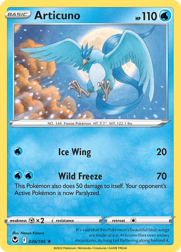Articuno – 036/195 – Rare Holo – Holo Foil