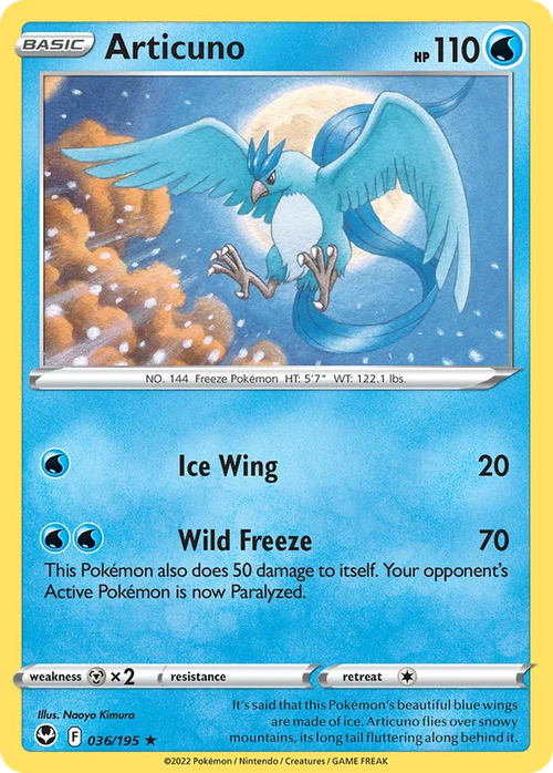 Articuno – 036/195 – Rare Holo – Holo Foil