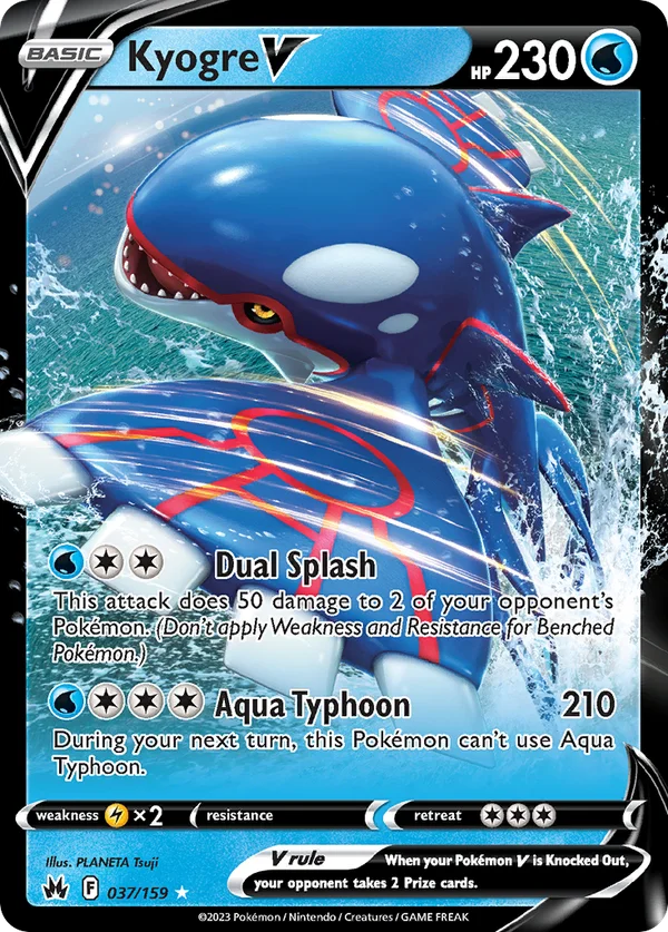 Kyogre V – 037/159 – Rare Holo V