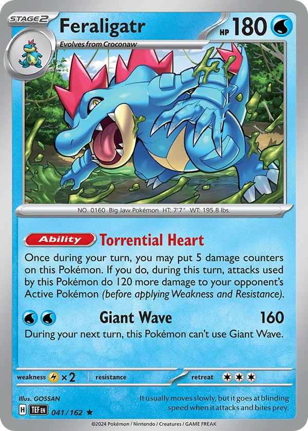 Feraligatr – 041/162 – Rare – Holo Foil