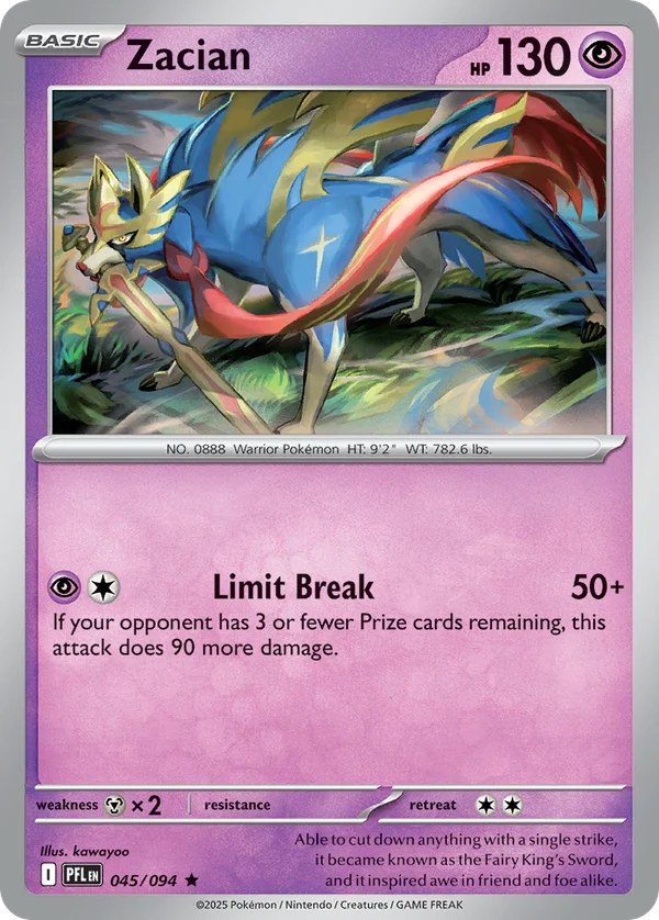 Zacian – 045/094 – Rare – Holo Foil