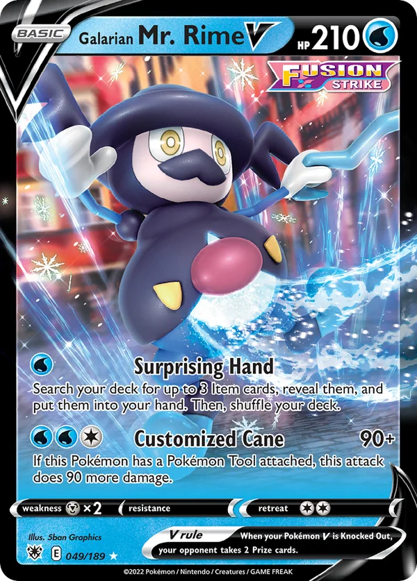 Galarian Mr. Rime V – 049/189 – Rare Holo V