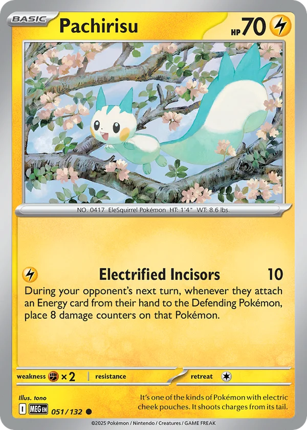 Pachirisu – 051/132 – Common – Reverse Holo