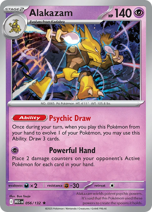 Alakazam – 056/132 – Rare – Holo Foil