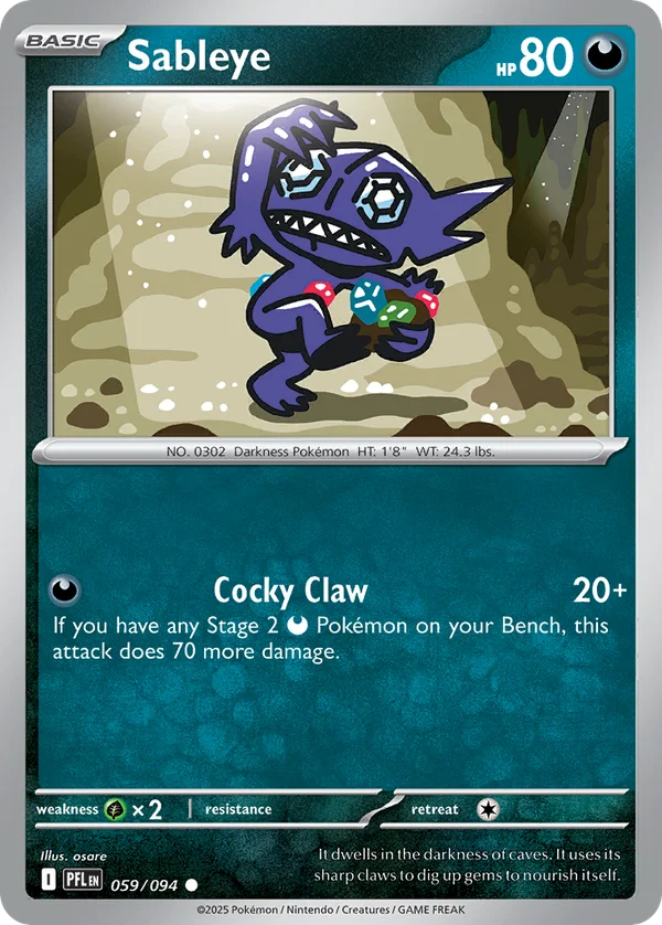 Sableye – 059/094 – Common – Normal