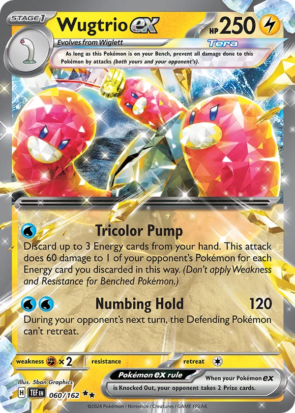 Wugtrio ex – 060/162 – Double Rare
