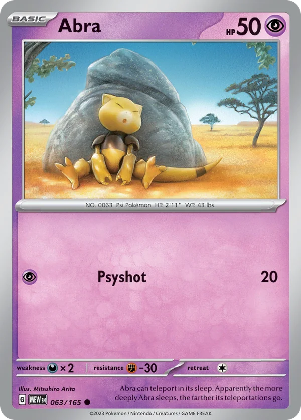 Abra – 063/165 – Common – Holo Foil