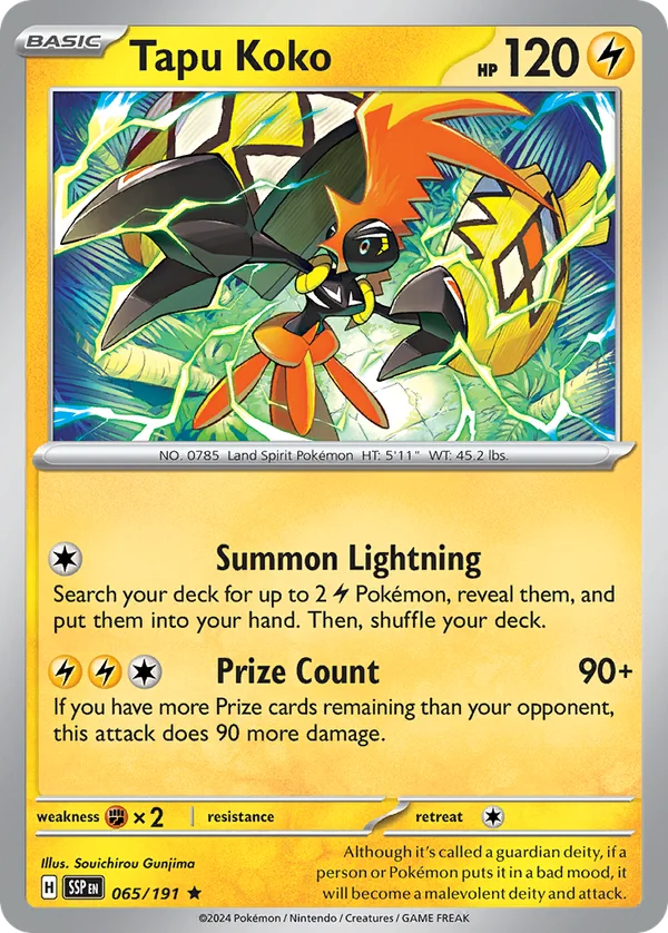 Tapu Koko – 065/191 – Rare – Holo Foil