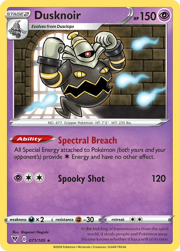 Dusknoir – 071/185 – Rare Holo – Holo Foil