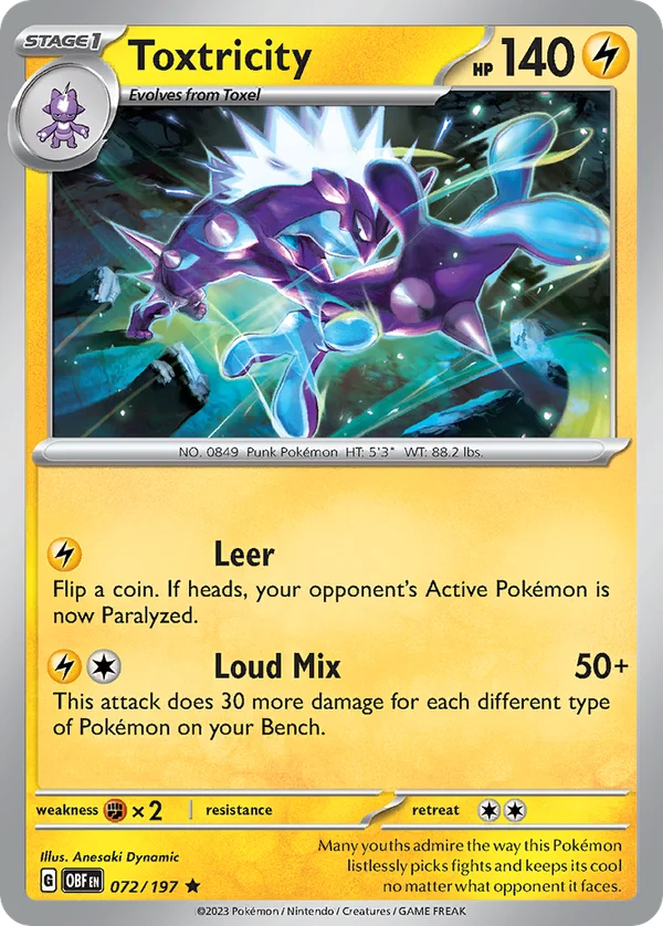 Toxtricity – 072/197 – Rare – Holo Foil