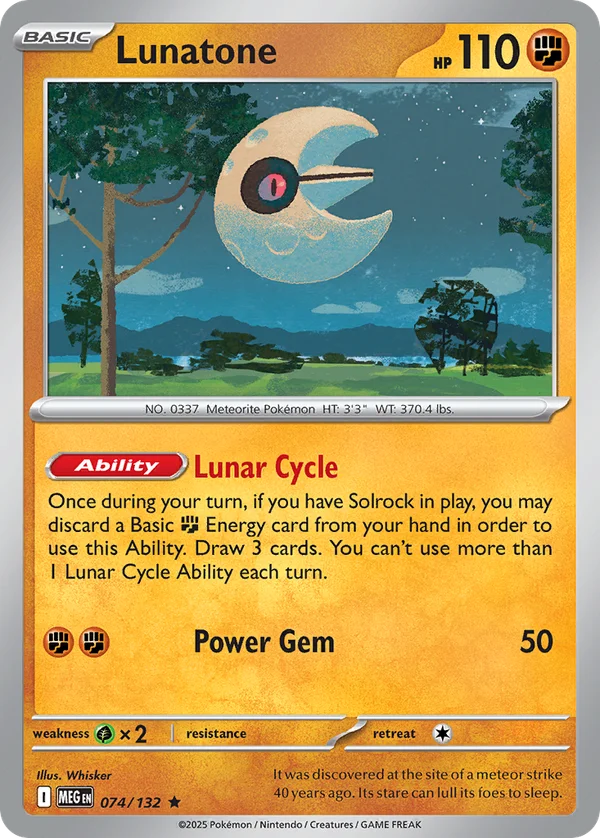 Lunatone – 074/132 – Rare – Holo Foil