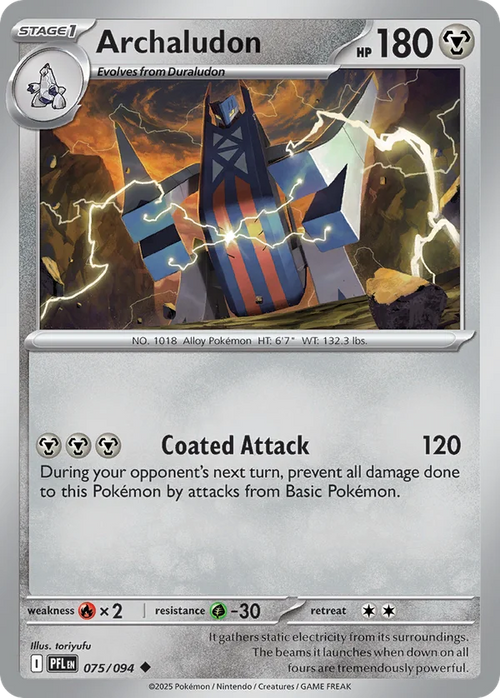 Archaludon – 075/094 – Uncommon – Reverse Holo
