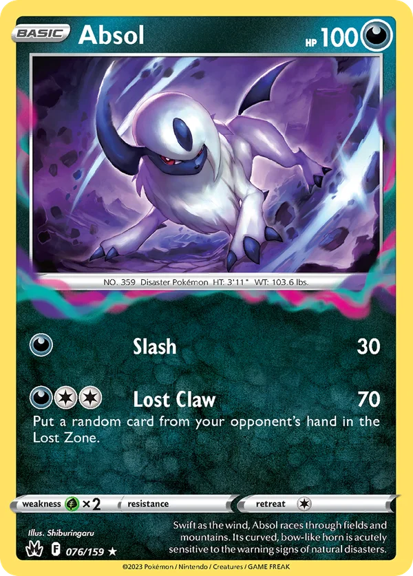 Absol – 076/159 – Rare Holo – Holo Foil