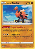 Galarian Zapdos – 082/203 – Rare Holo – Holo Foil