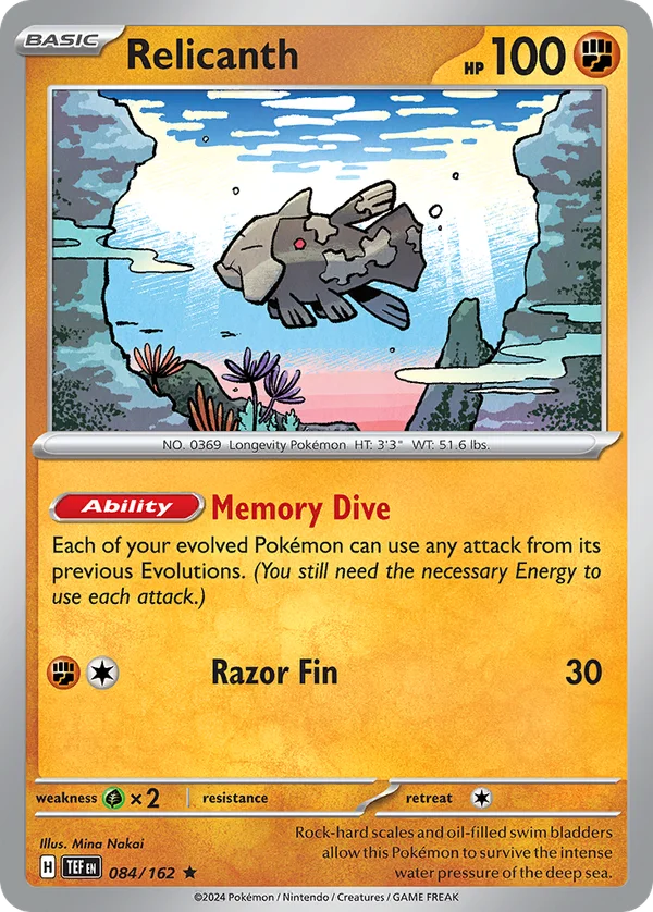 Relicanth – 084/162 – Rare – Holo Foil