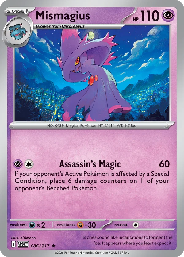 Mismagius – 086/217 – Rare – Holo Foil