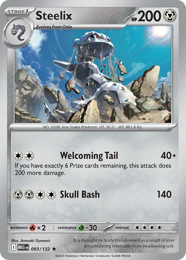 Steelix – 093/132 – Rare – Reverse Holo