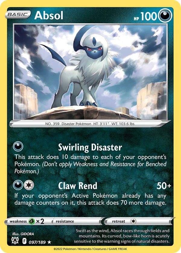 Absol – 097/189 – Rare Holo – Holo Foil