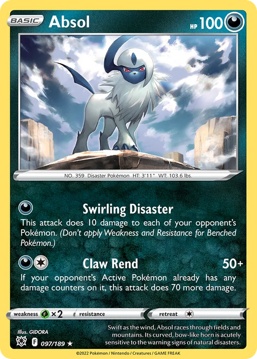 Absol – 097/189 – Rare Holo – Holo Foil