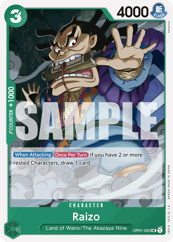 Raizo (Reprint) (OP01-052) (Reprint) – OP01-052 – UC