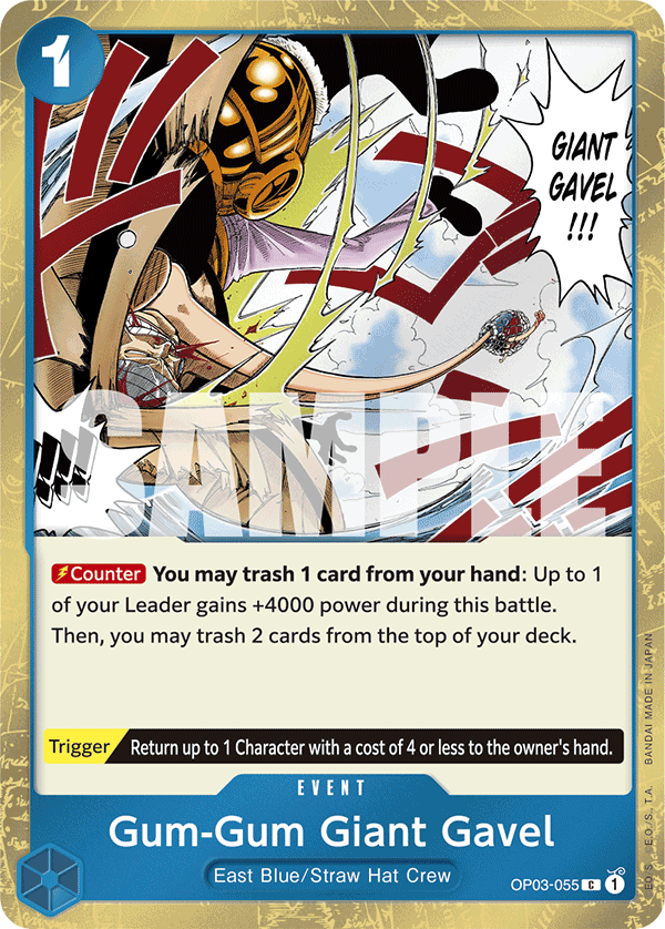 Gum-Gum Giant Gavel – OP03-055 – Jolly Roger Foil